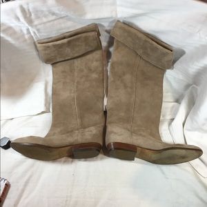 Woman’s suede leather boots